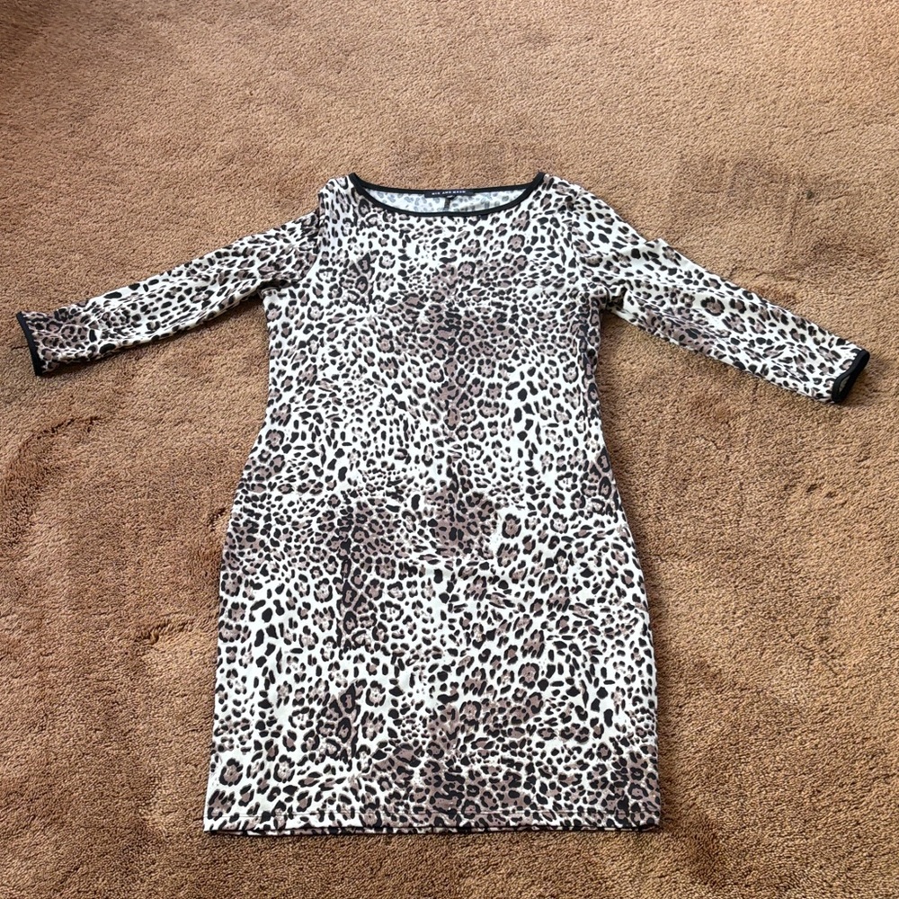Chic Leopard Long Sleeve Dress